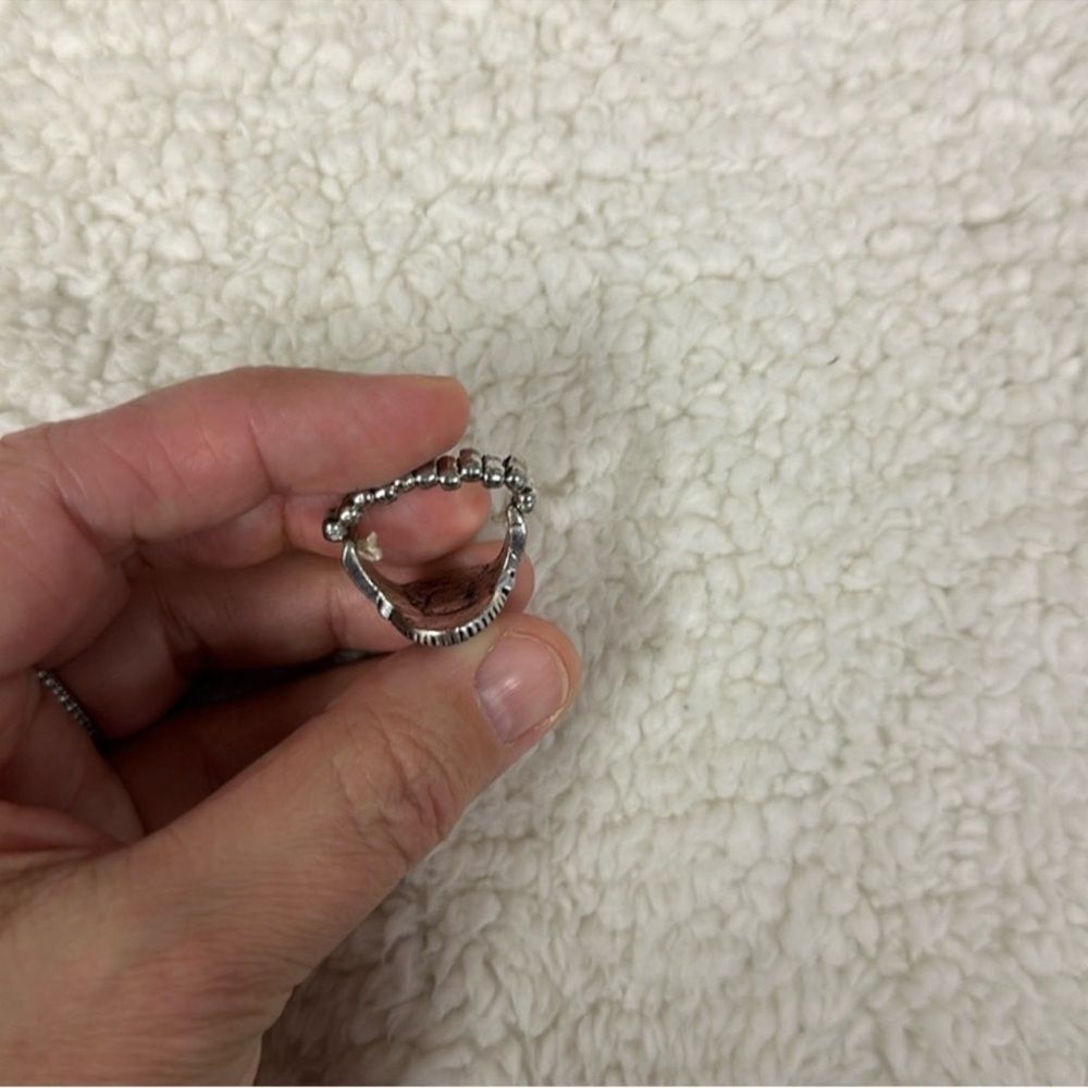 Yellow Silver Tone Expandable Ring - image 7